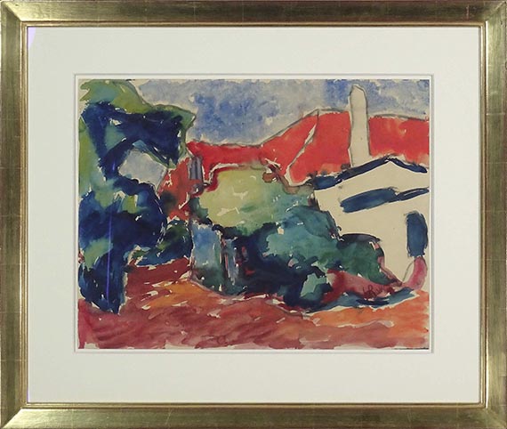 Karl Schmidt-Rottluff - Gutshof - Image du cadre