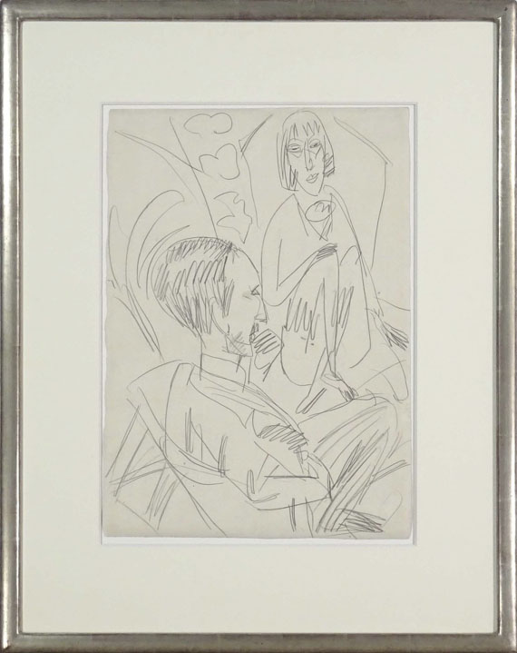 Ernst Ludwig Kirchner - Gewecke und Erna - Image du cadre