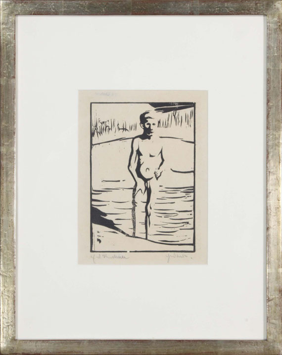 Ernst Ludwig Kirchner - Badender Junge - Image du cadre