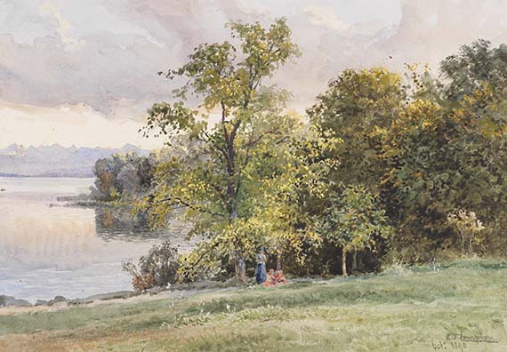 Edward Theodore Compton - Landschaft am Starnberger See