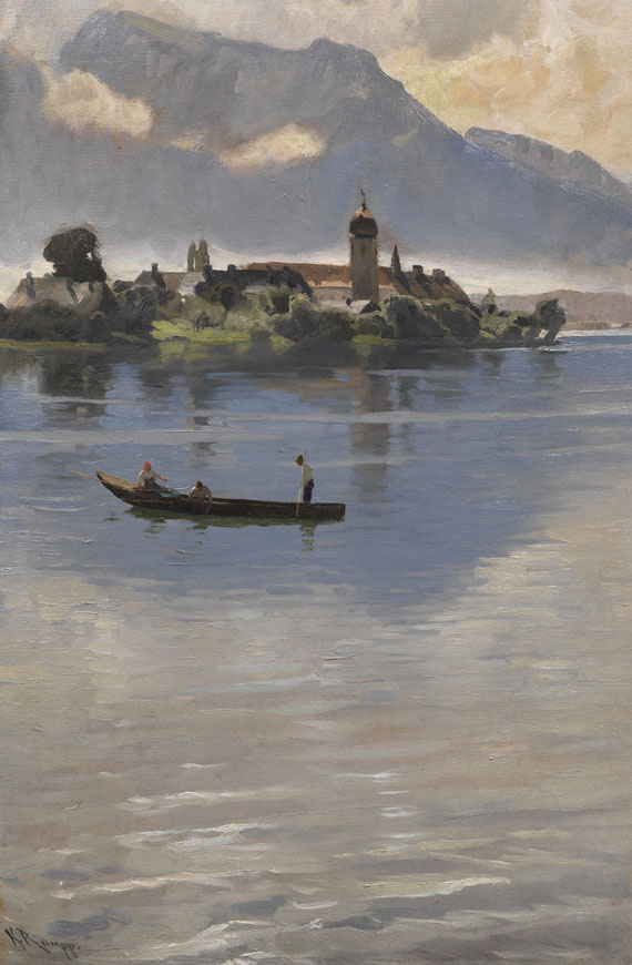 Karl Raupp - Kahnfahrt auf dem Chiemsee vor der Fraueninsel