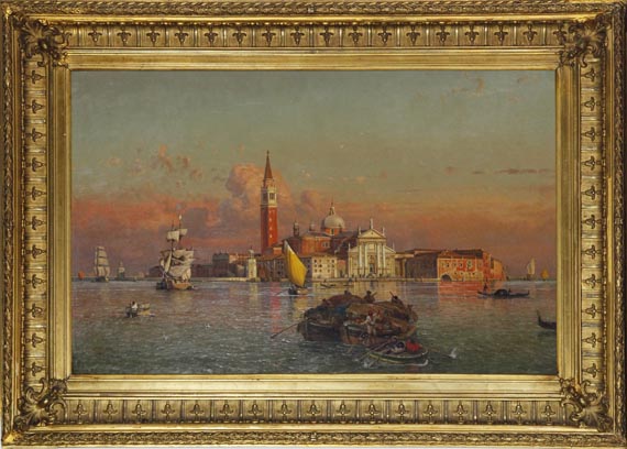 Friedrich Nerly - Insel und Kirche San Giorgio Maggiore, Venedig - Image du cadre