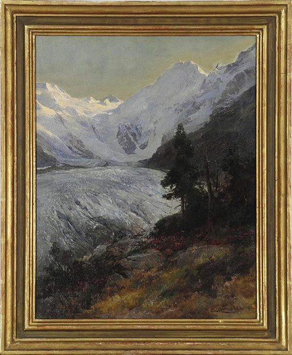 Edward Theodore Compton - Am Morteratschgletscher - Image du cadre