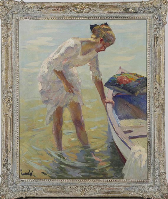 Edward Cucuel - Am Ufer - Image du cadre