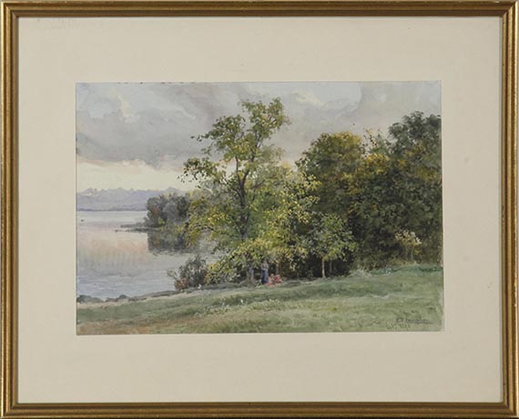 Edward Theodore Compton - Landschaft am Starnberger See - Image du cadre