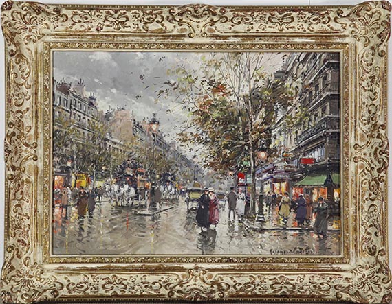 Antoine Blanchard - Les Grands Boulevards, Paris en 1900 - Image du cadre