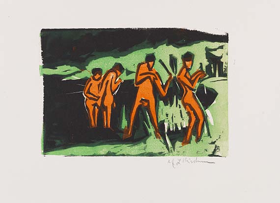  Mappenwerk / Portfolio - 5. Jahresmappe der Künstlergruppe "Brücke", gewidmet Ernst Ludwig Kirchner - Autre image