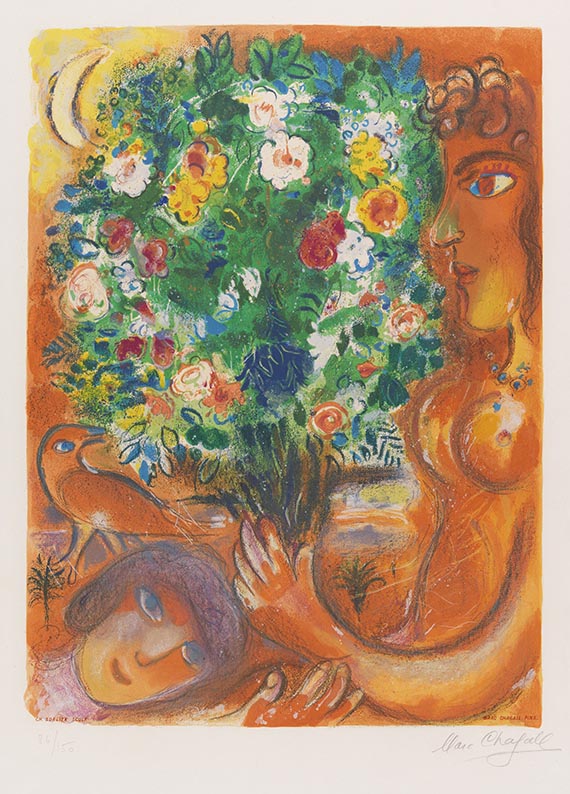 Chagall - Femme au bouquet