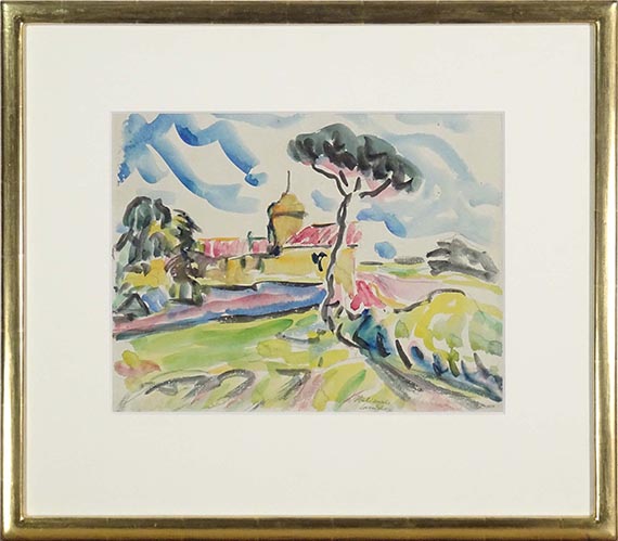 Erich Heckel - Italienische Landschaft - Image du cadre