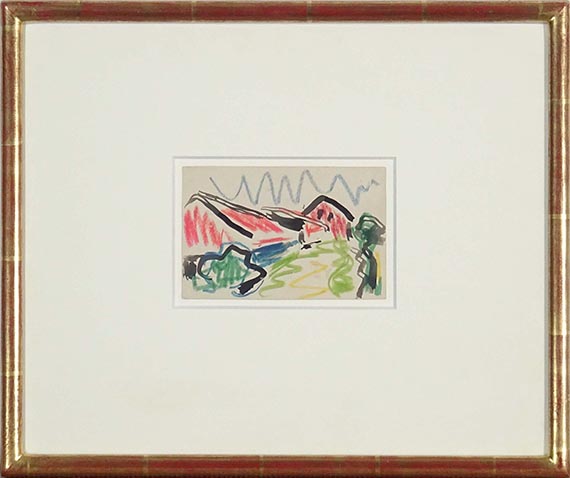 Karl Schmidt-Rottluff - Ziegelei in Dangast (Ziegelei in Varelerhafen) - Image du cadre