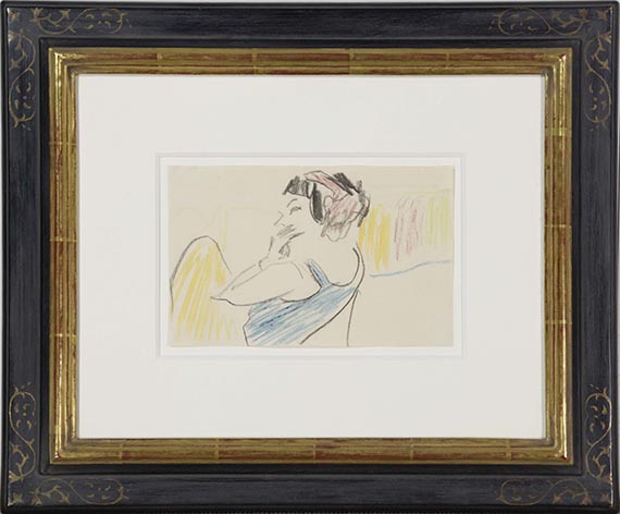 Ernst Ludwig Kirchner - Sitzende Tänzerin - Image du cadre