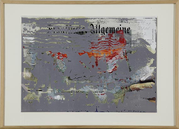 Gerhard Richter - FAZ-Übermalung - Image du cadre