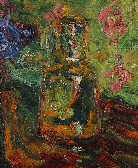 Karl Schmidt-Rottluff - Stillleben mit Rosen und Karaffe