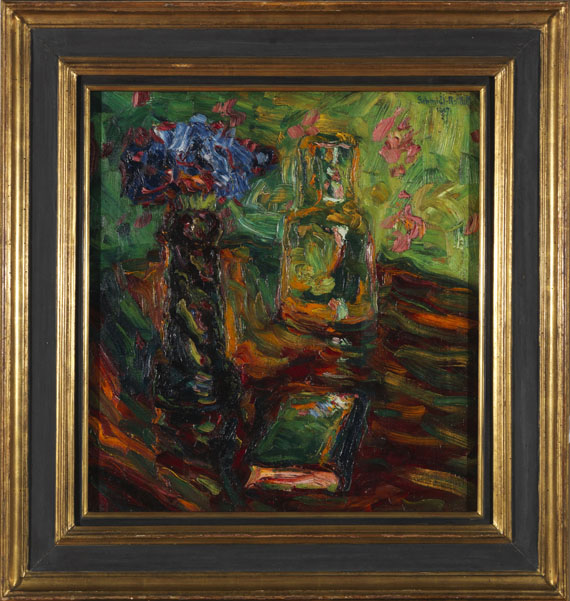 Schmidt-Rottluff - Stillleben mit Rosen und Karaffe