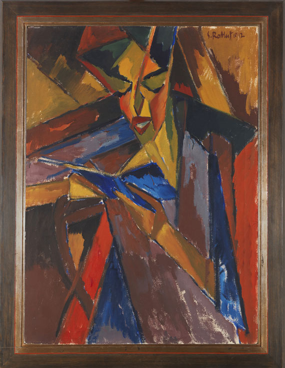 Karl Schmidt-Rottluff - Lesende (Else Lasker-Schüler) - Image du cadre