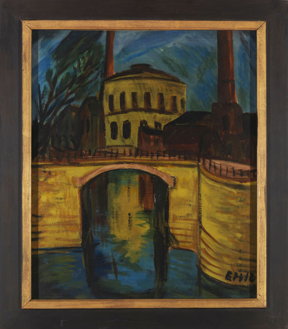 Erich Heckel - Gaswerk am Luisenufer - Image du cadre