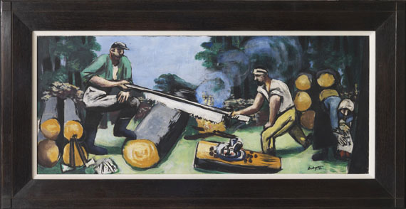 Max Beckmann - Holzsäger im Wald - Image du cadre