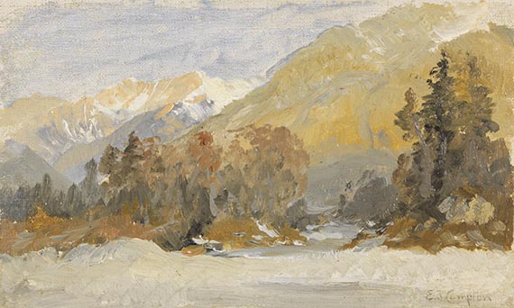 Edward Theodore Compton - Herbstliche Voralpenlandschaft (Studie)