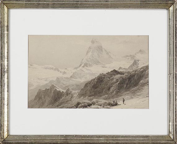 Edward Theodore Compton - Das Matterhorn von der Triftkumme - Image du cadre