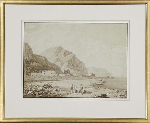 Christoph Heinrich Kniep - Sizilianische Küste bei Taormina - Image du cadre