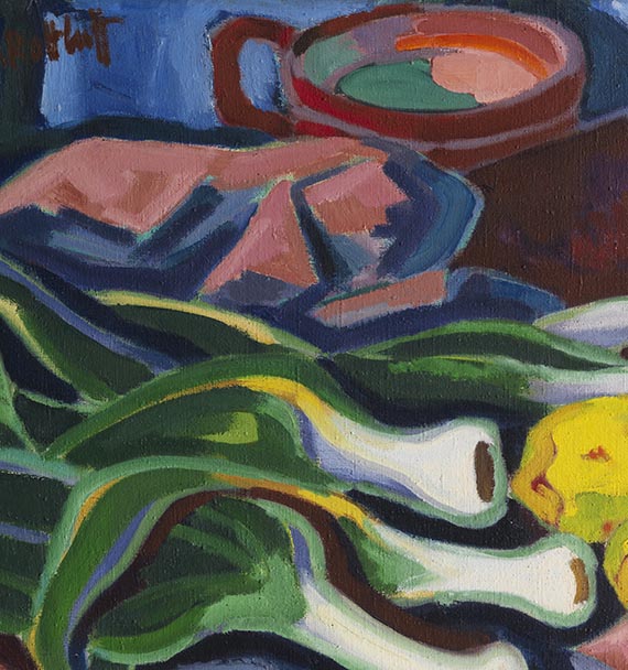 Karl Schmidt-Rottluff - Stillleben mit Porree - Autre image