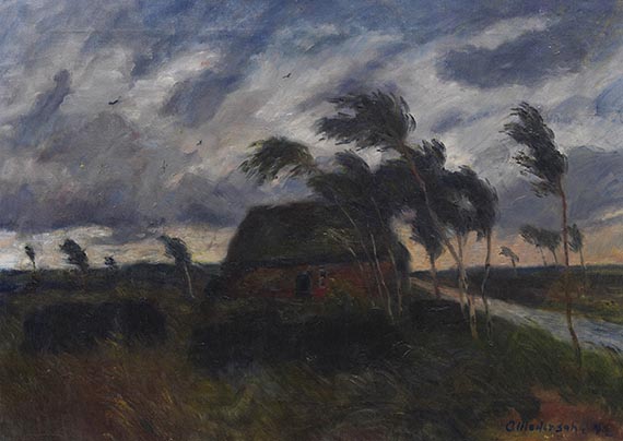 Otto Modersohn - Sturm im Moor