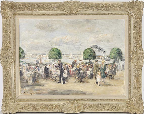 Max Liebermann - Gartenlokal am Wannsee - Schwedischer Pavillon - Image du cadre