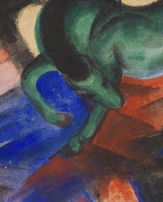 Franz Marc - Grünes Pferd