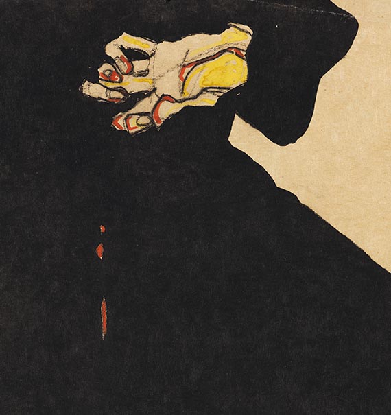 Egon Schiele - Studie eines sitzenden Mannes (Max Oppenheimer) - Autre image