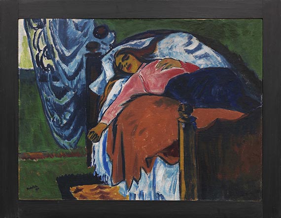 Hermann Max Pechstein - Die Ruhende - Image du cadre