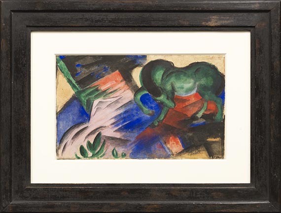 Franz Marc - Grünes Pferd - Image du cadre