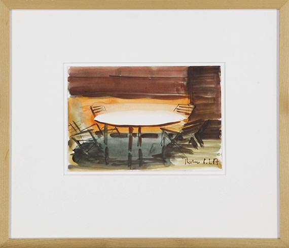Gerhard Richter - Tisch mit Stühlen (8.1.87) - Image du cadre
