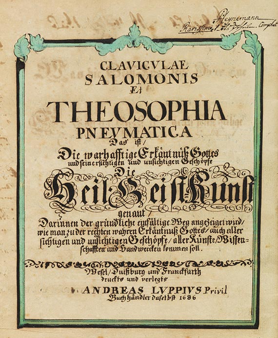  Manuskripte - Manuskript mit Abschriften nach Drucken von A. Luppius, Wesel 1686 - Autre image