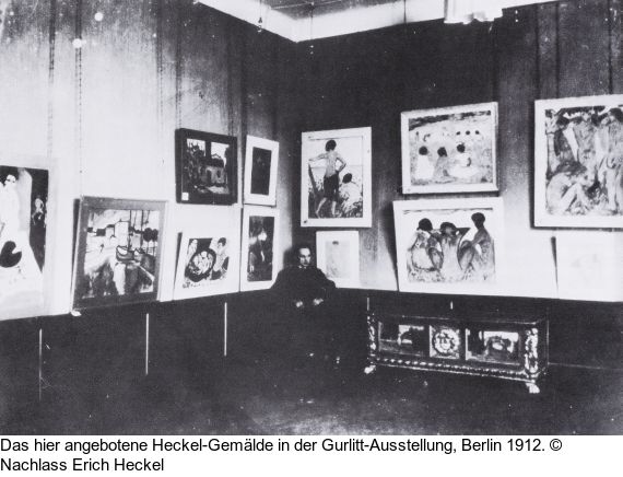 Erich Heckel - Vor gelbem Tuch 1908 / Schiffe im Kanal 1912 - Autre image