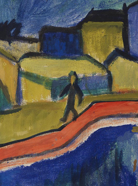 Erich Heckel - Vor gelbem Tuch 1908 / Schiffe im Kanal 1912 - Autre image