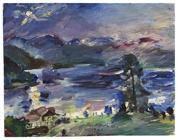 Lovis Corinth - Walchensee, aufgehender Mond