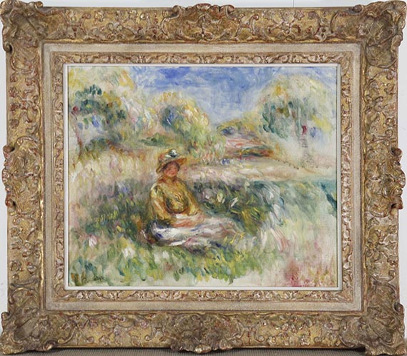 Pierre-Auguste Renoir - Femme assise dans un paysage - Image du cadre