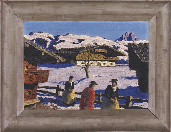 Alfons Walde - Winter in Tirol  (Spätwinter / Bergfrühling) - Image du cadre