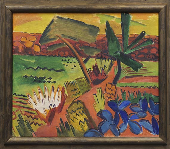 Karl Schmidt-Rottluff - Landschaft (Garten) - Image du cadre