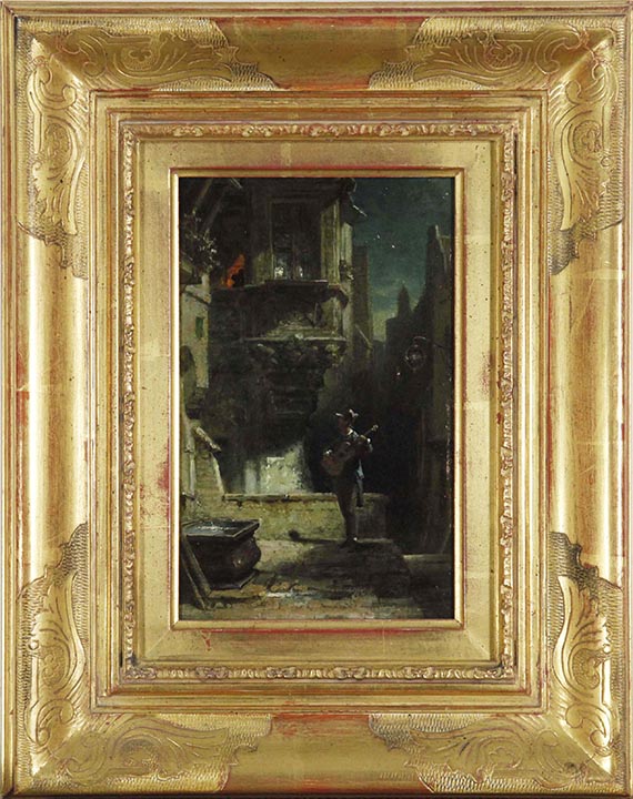 Carl Spitzweg - Das Ständchen - Image du cadre