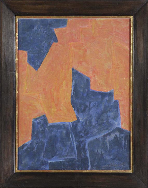 Serge Poliakoff - Composition bleue et orange - Image du cadre