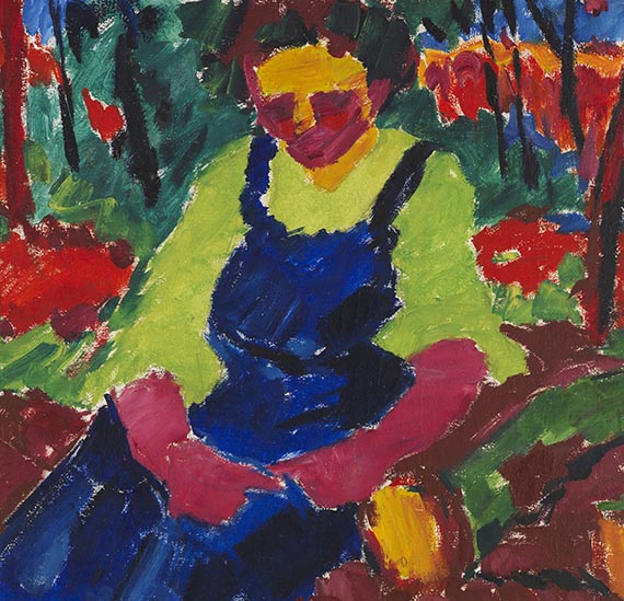 Karl Schmidt-Rottluff - Sitzende im Grünen - Autre image