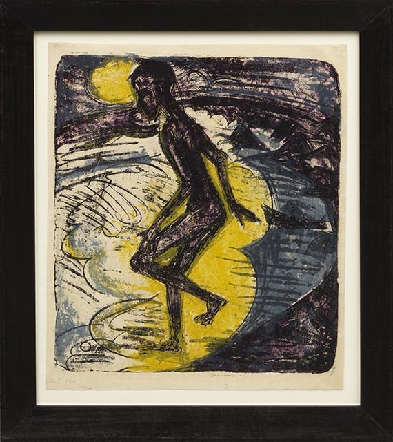 Ernst Ludwig Kirchner - Ins Meer Schreitender (Hans Gewecke) - Image du cadre
