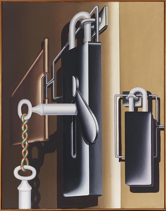 Konrad Klapheck - Die Technik der Eroberung - Image du cadre