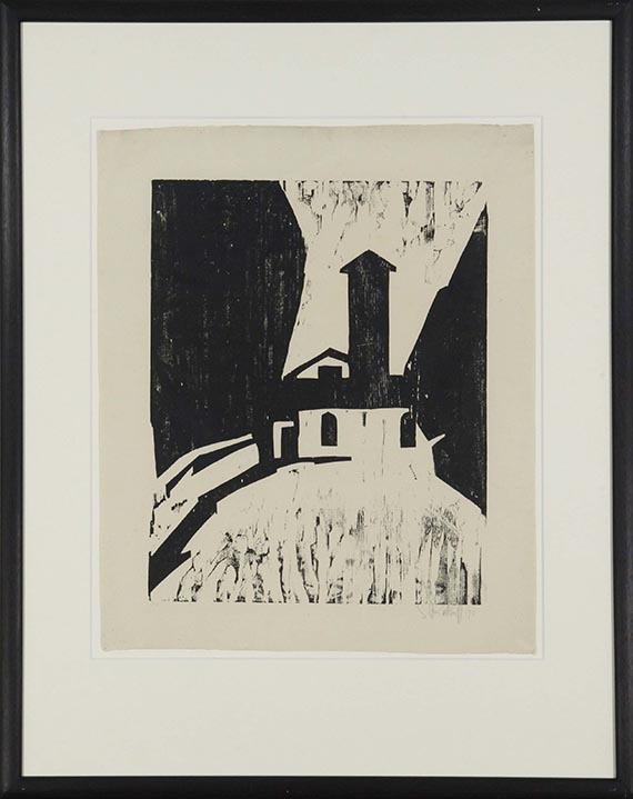 Karl Schmidt-Rottluff - Villa mit Turm - Image du cadre