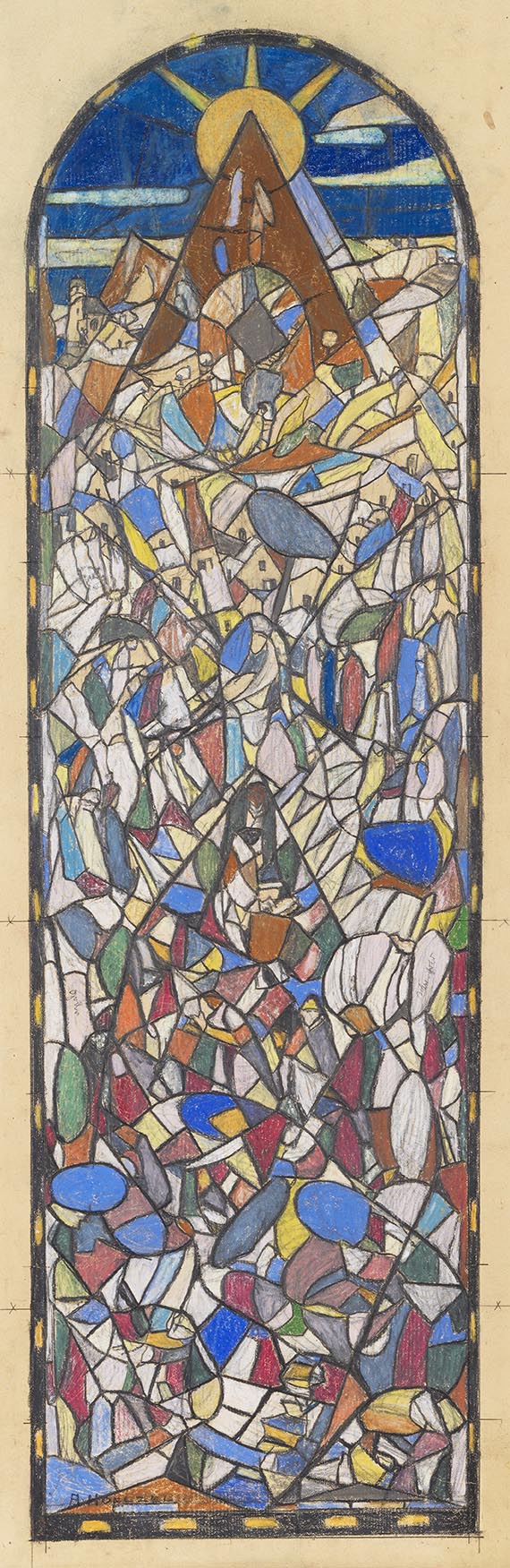 Adolf Hölzel - Lesende (Glasfensterentwurf) - Autre image