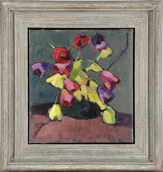 Hermann Stenner - Tulpen in grüner Vase - Image du cadre