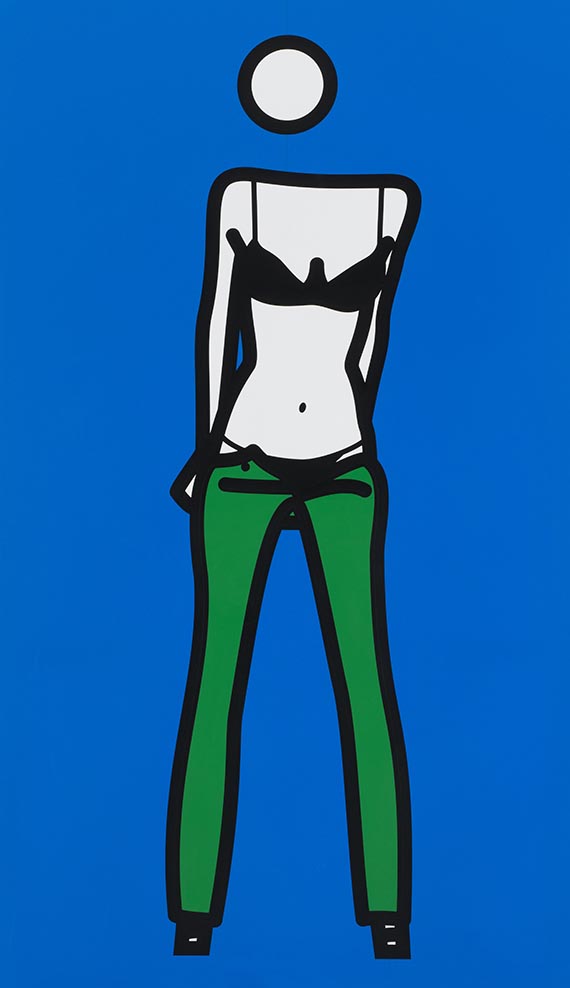 Julian Opie - Woman taking off jeans. 2