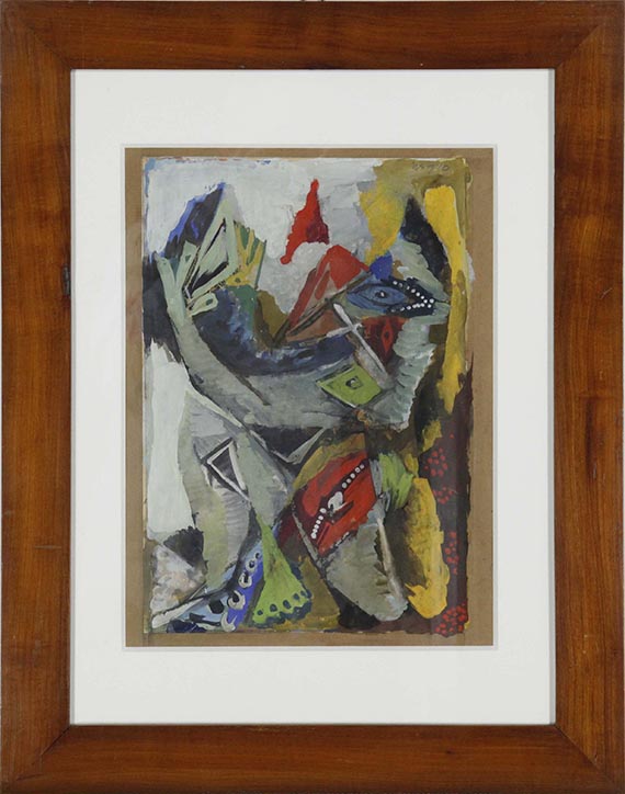 Ernst Wilhelm Nay - Sitzende mit Spiegel - Image du cadre