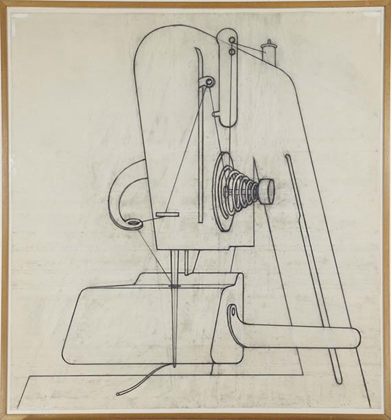 Konrad Klapheck - Die Fragen der Sphinx - Image du cadre
